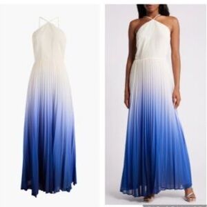 CHELSEA 28 Pleated Ombre Halter Maxi Dress - Nordstrom’s NEW